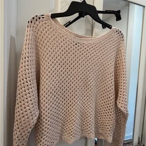 Express Women's Light Pink Knit Sweater